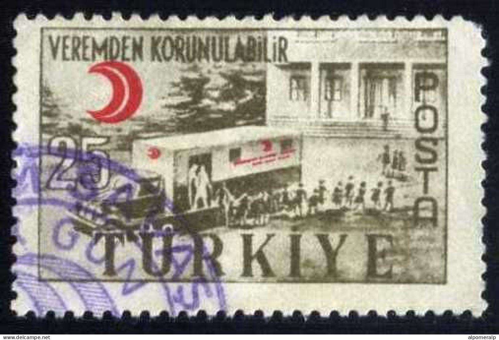 Türkiye 1957 Mi 1515 Fight Against Tuberculosis | Healthcare | Medicines | Rays | TBC | Truck - Oblitérés
