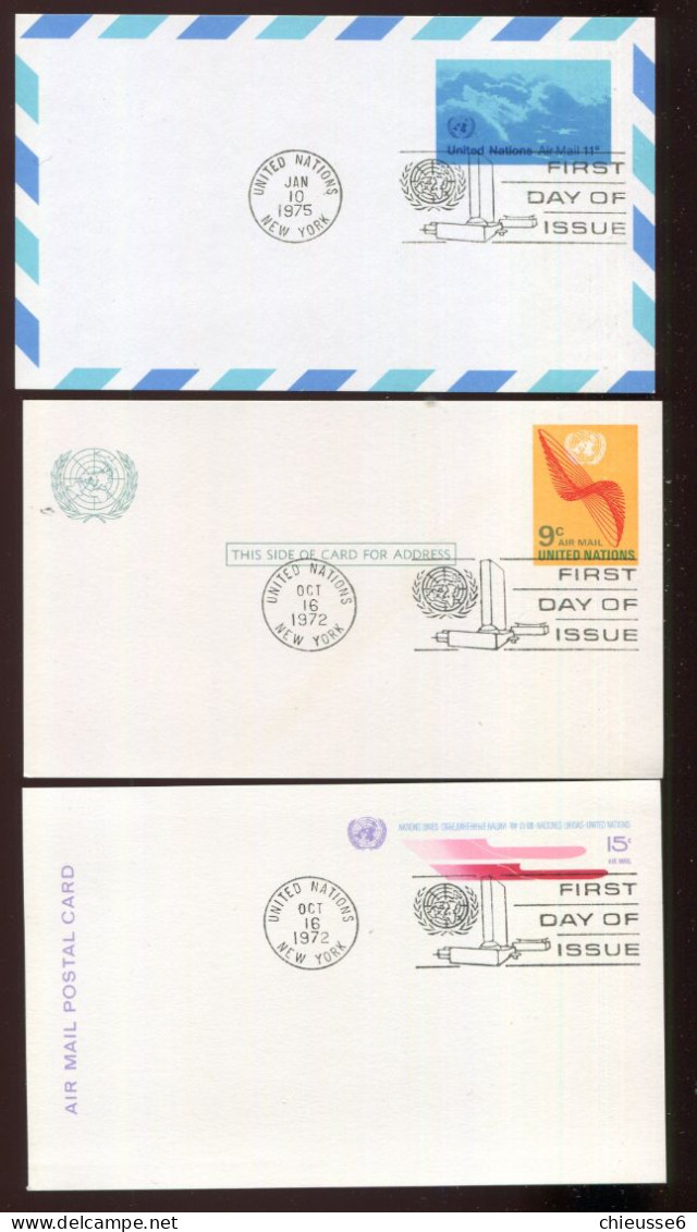 Nations Unies  - Lot Entiers Postaux  Ob 1er Jour. - Used Stamps