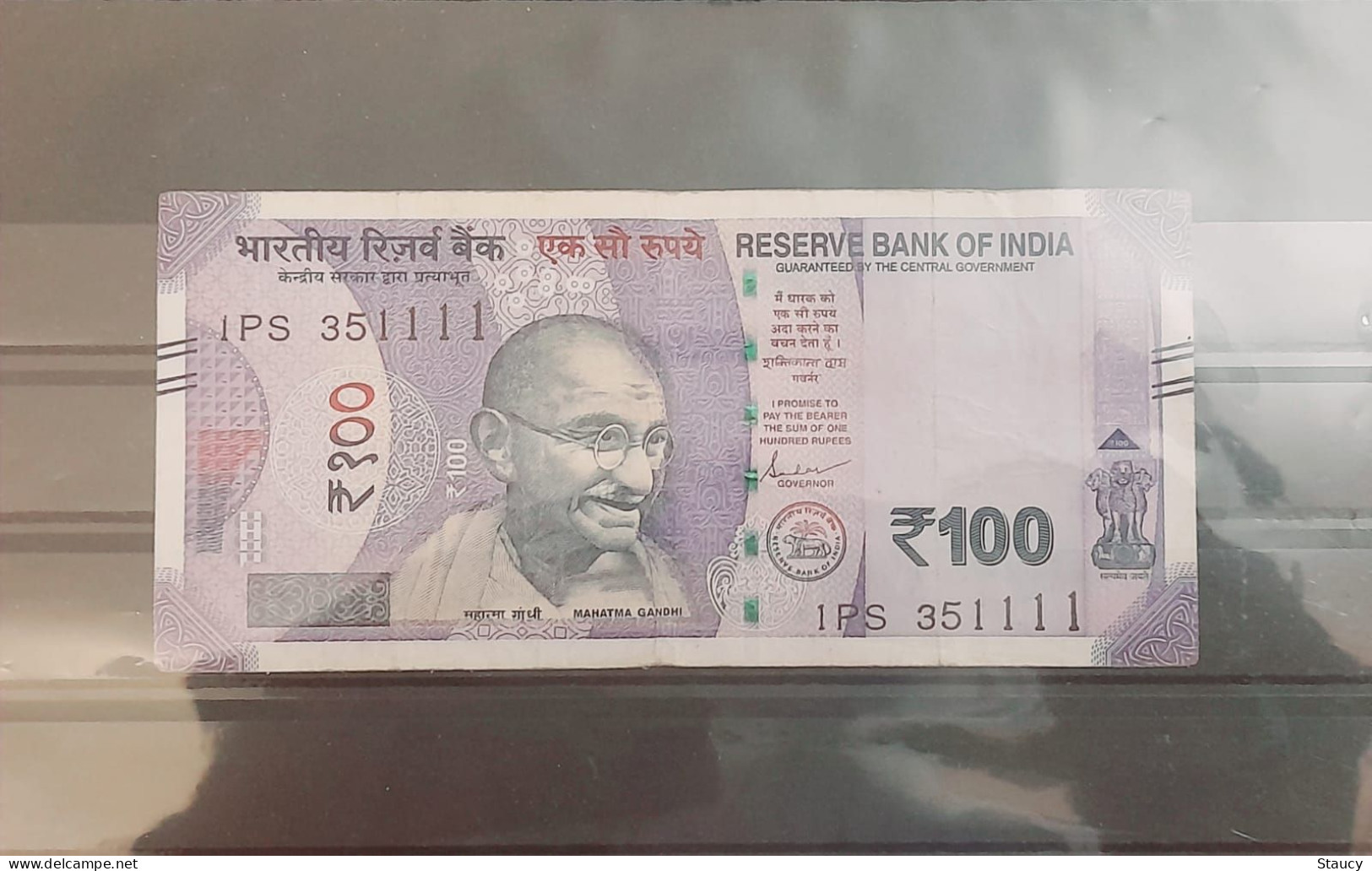 INDIA 2020 Rs. 100.00 Rupees Note Fancy Number "1111" 351111 USED 100% Genuine Guaranteed As Per Scan - Other - Asia