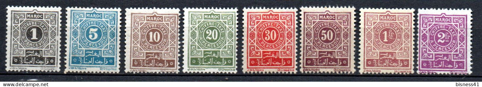 Col33 Colonie Maroc Taxe N° 27 à 34 Neuf X MH Cote : 8,75€ - Strafport