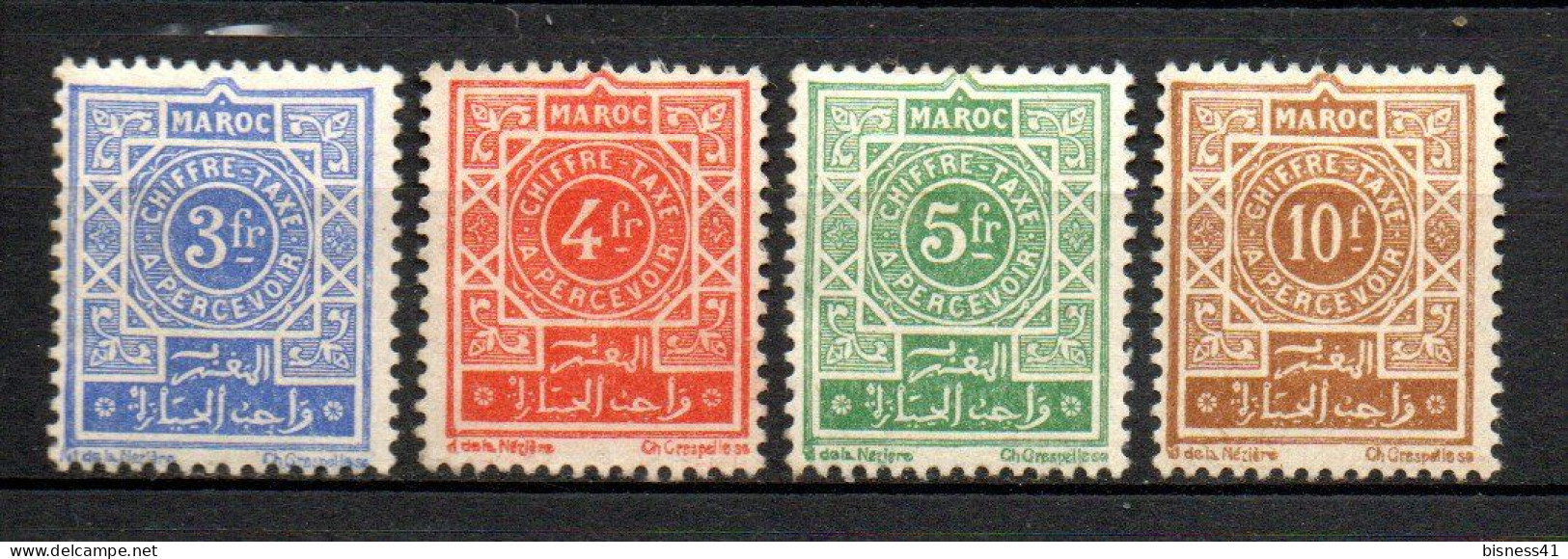 Col33 Colonie Maroc Taxe N° 49 à 52 Neuf X MH Cote : 4,75€ - Postage Due