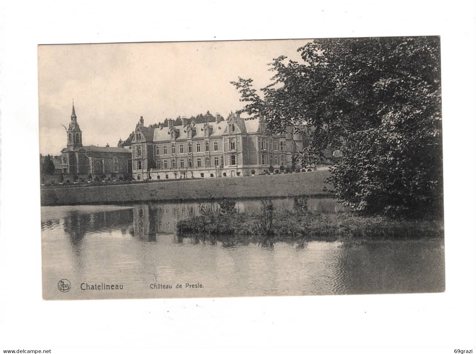 Lot De 2 Cartes Postales Chatelineau Château De Presle - Aiseau-Presles