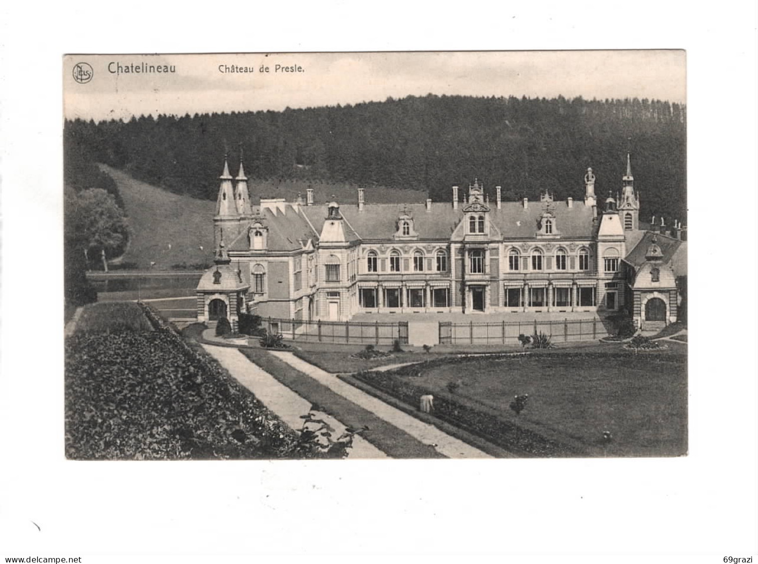 Lot De 2 Cartes Postales Chatelineau Château De Presle - Aiseau-Presles