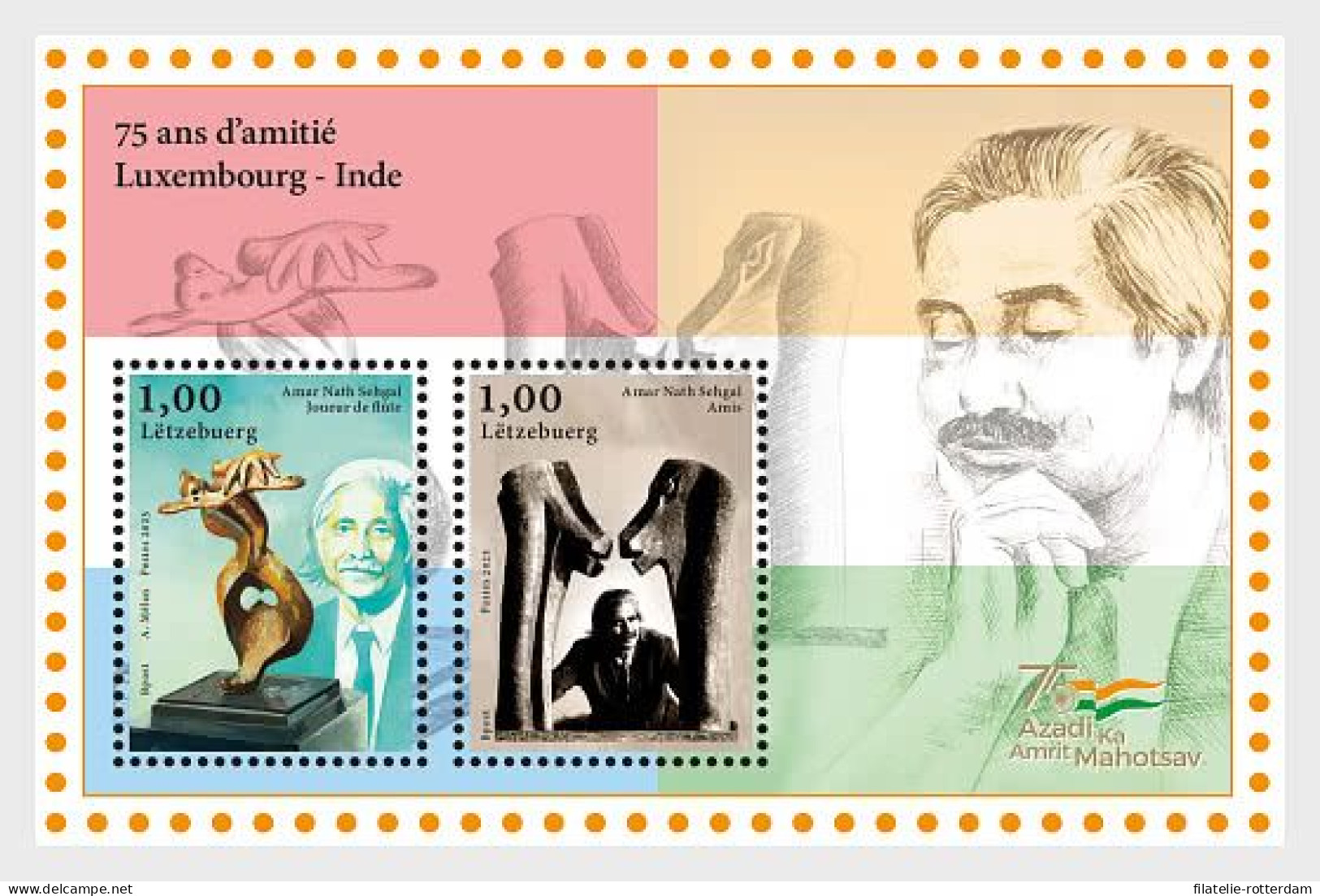 Luxembourg / Luxemburg - Postfris / MNH - Sheet Friendship With India 2023 - Neufs