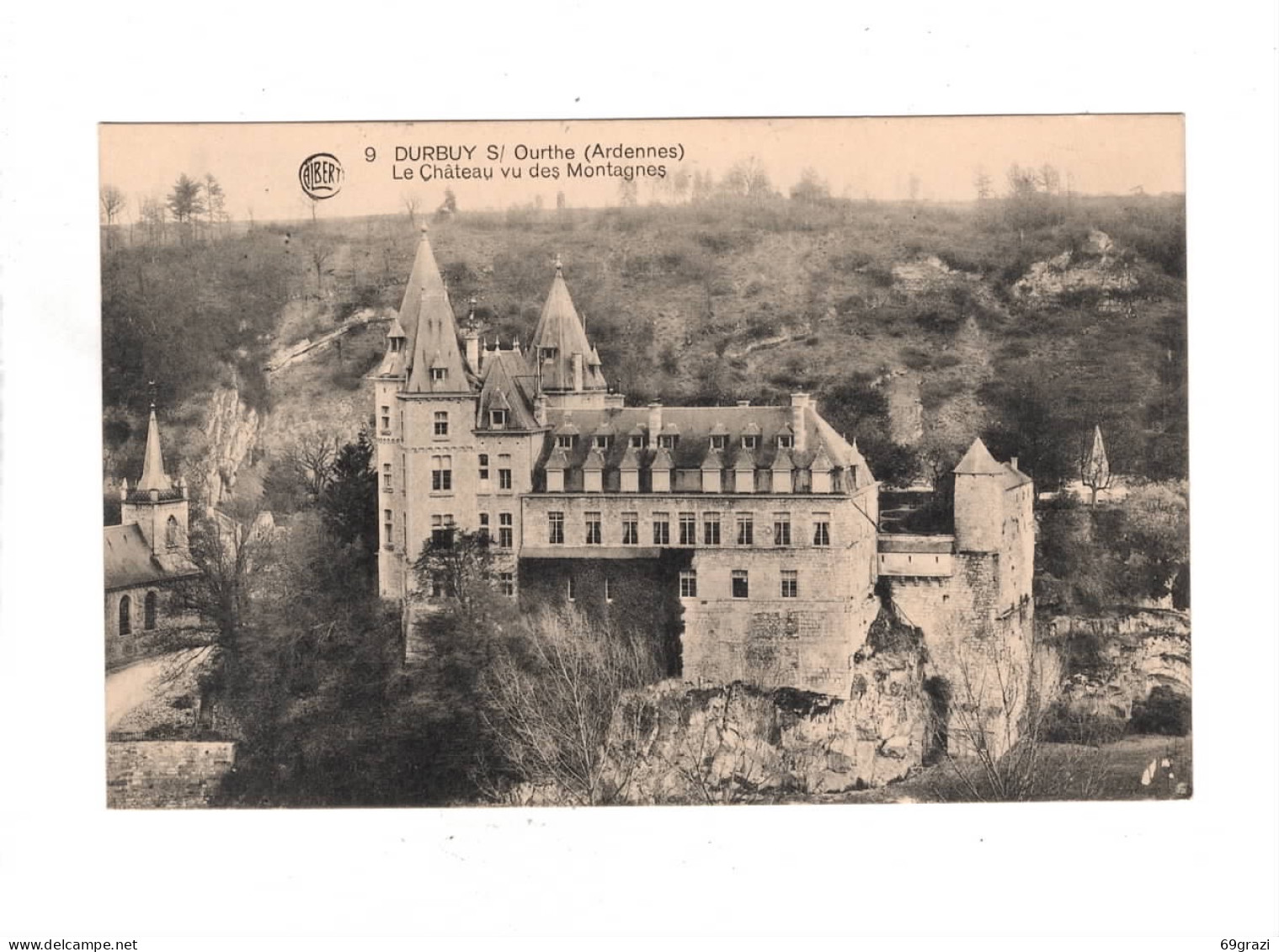 Durbuy S/Ourthe - Le Château Vu Des Montagnes - Durbuy