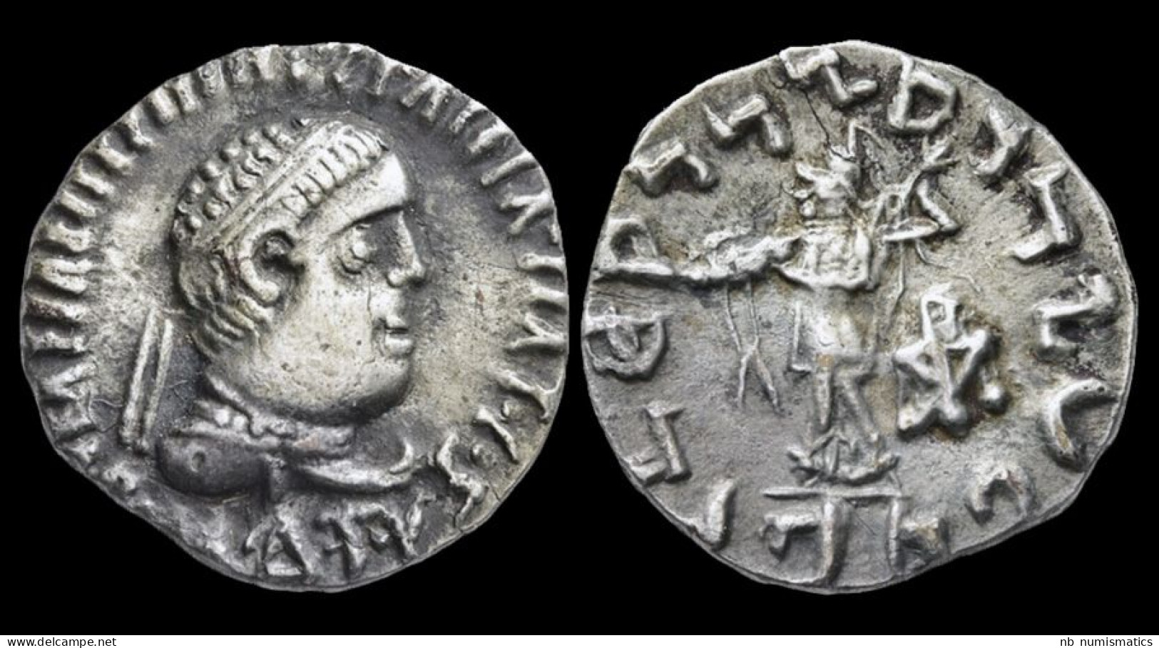 Bactrian Kingdom Apollodotos II AR Drachm - Indiennes