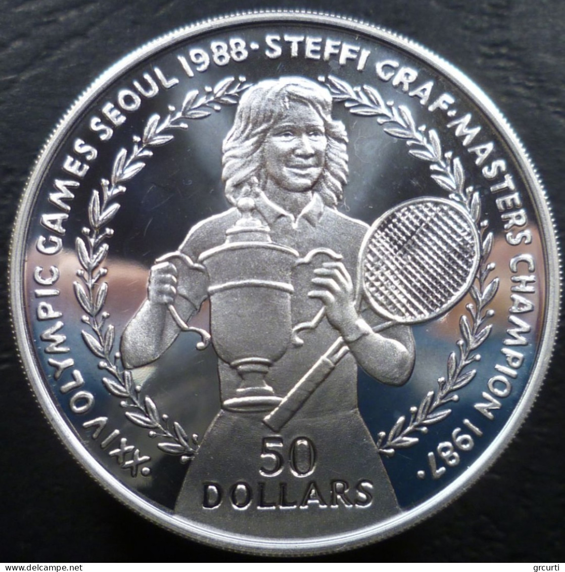 Niue - 50 Dollars 1988 - XXIV Giochi Olimpici Estivi, Seul 1988 - Steffi Graf - KM# 13 - Niue