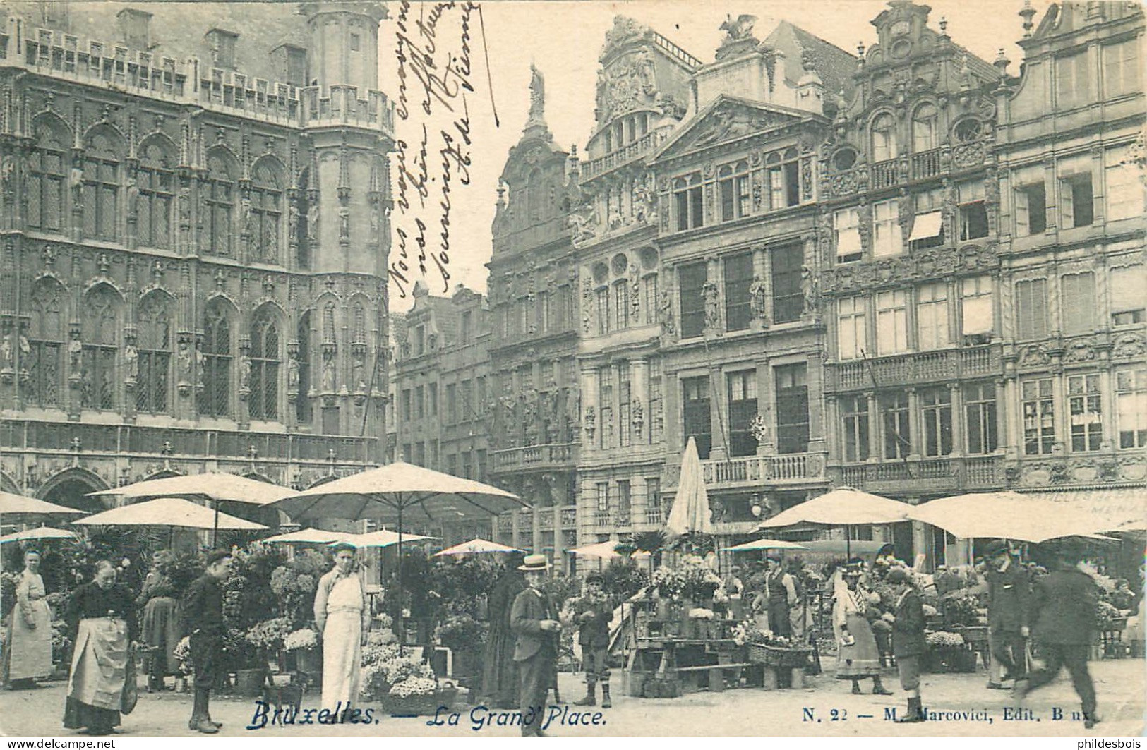 BELGIQUE  BRUXELLES  La Grand'place - Marchés