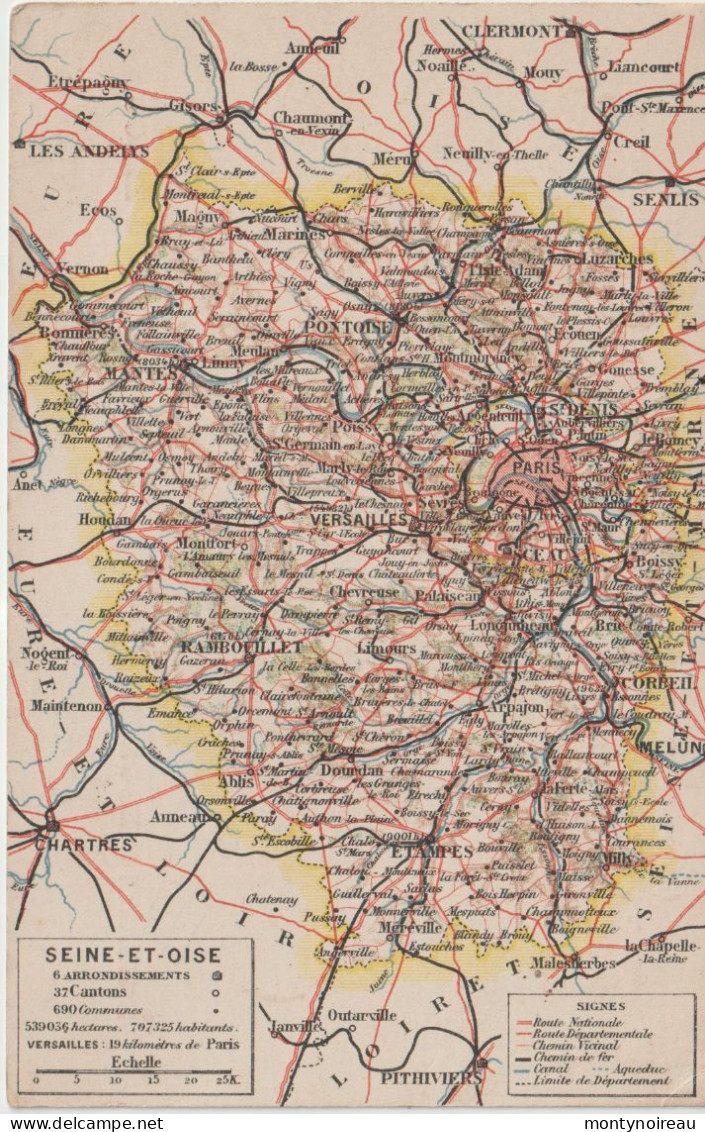 DAV : Région : Ile  De  France , Paris  Carte Géographique , Etampes , Chartres, Pontoise, Mantes ,st Denis, Melun - Ile-de-France