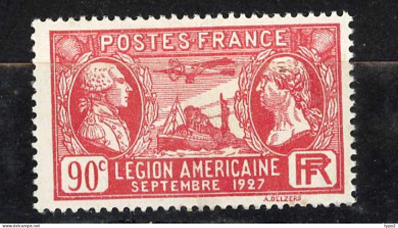 FR - Yv. N° 244  *   90c  Légion Américaine  Cote  1,5  Euro BE   2 Scans - Neufs