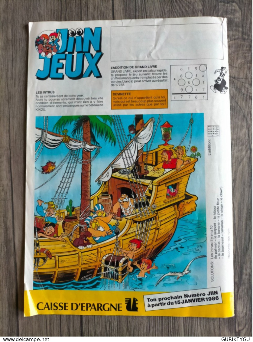 BD Et JEUX Publicitaire JIIN   Caisse D'épargne écureuil 11/1985 - Mon Journal