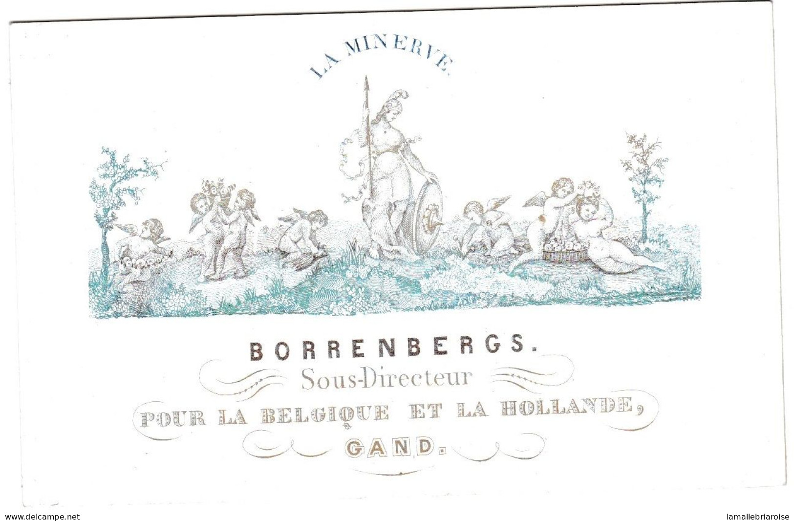 Belgique, "Carte Porcelaine" Porseleinkaart, La Minerve, Pour La Belgique Et La Hollande, Gand, Dim:105x67 Mm, Bateaux - Porzellan