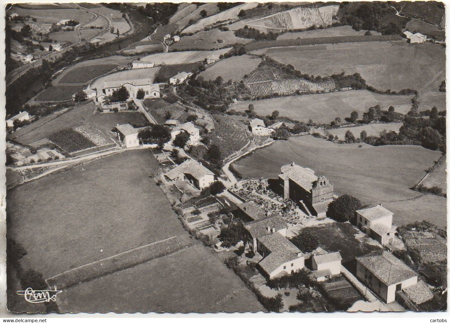 64 BIDARRAY  Vue Aérienne  Place De L'Eglise - Bidarray