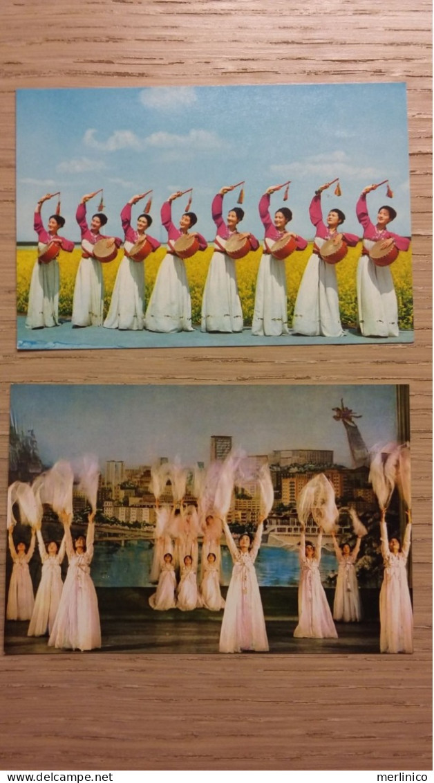 DNRK, North Korea, Mansudae Art Troupe, set of postcards