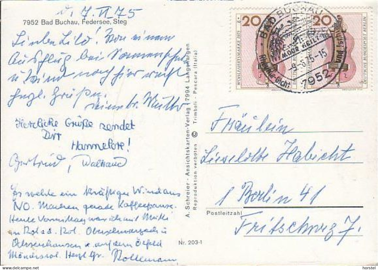 D-88422 Bad Buchau Am Federsee - Steg - Pfahlbauten - 2x Nice Stamps - Bad Buchau