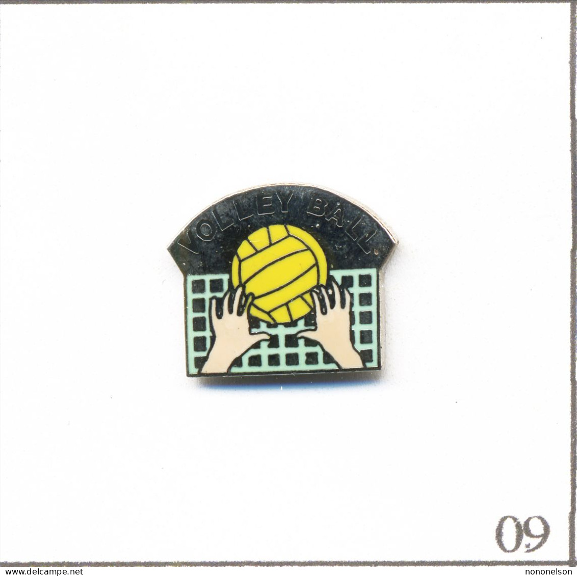 Pin's Sport - Volley-Ball / Montée Au Filet. Non Estampillé. EGF. T941-09 - Volleyball