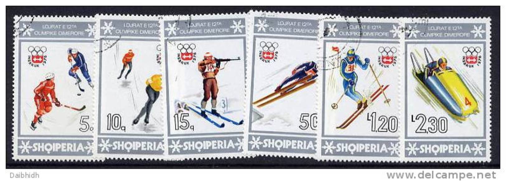 ALBANIA 1976 Winter Olympics Set Used.   Michel 1836-41 - Albanië