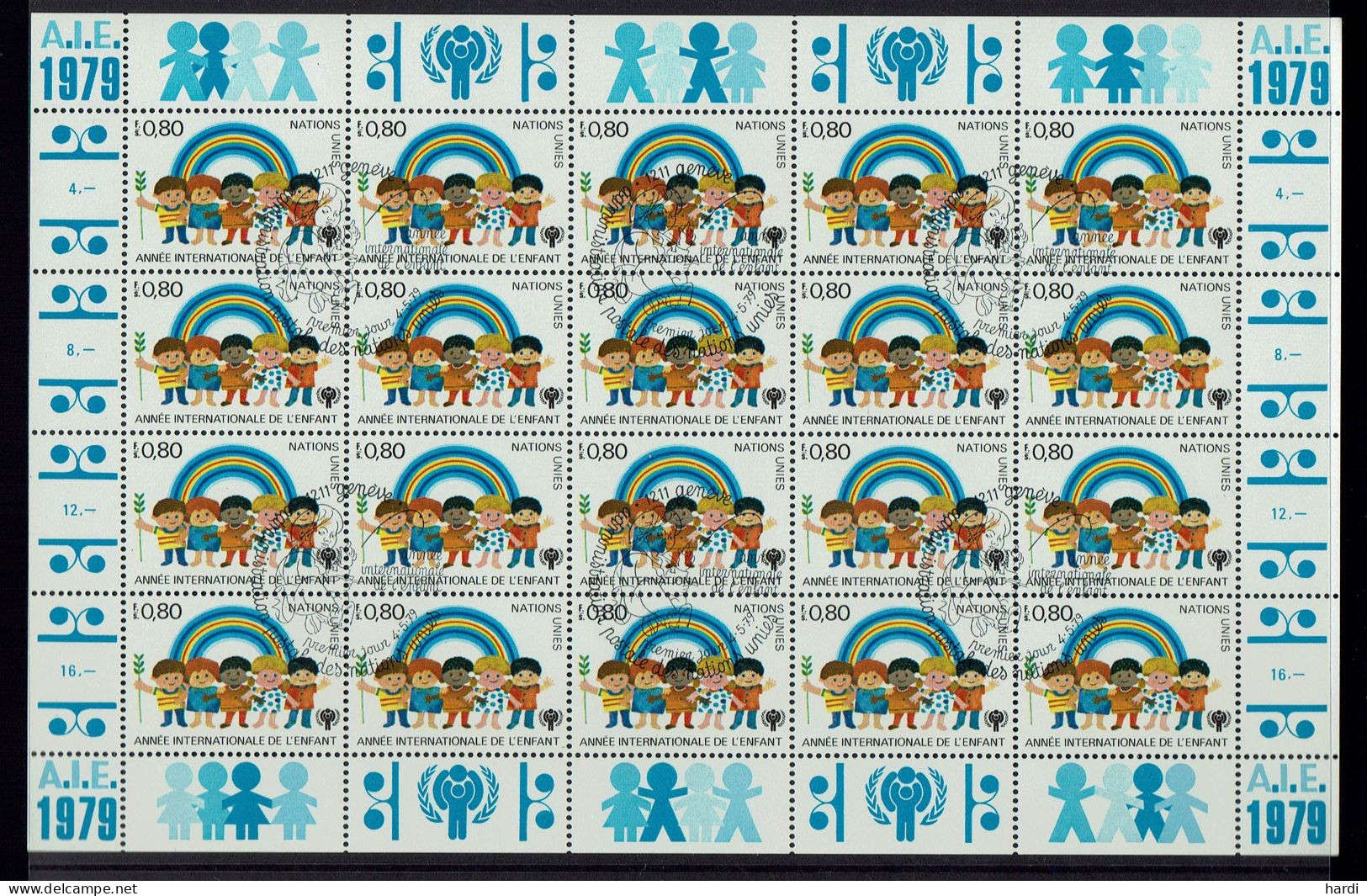 UNO Genf 1979, MiNr.: 83+84,Kleinbogen Mit FDC Gestempelt - Gebruikt