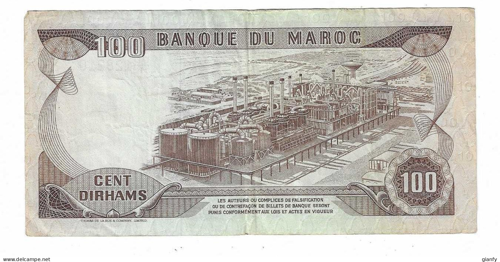 MAROCCO 100 DIRHAMS 1987 - Marokko