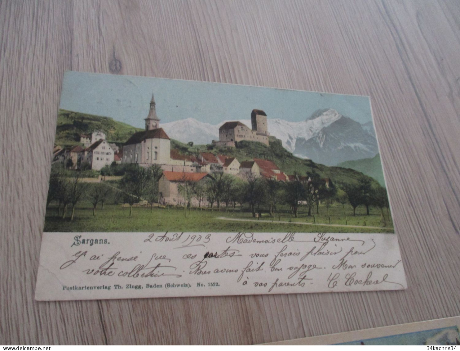 CPA Suisse Sargans Vue Vew 1903 - Sargans