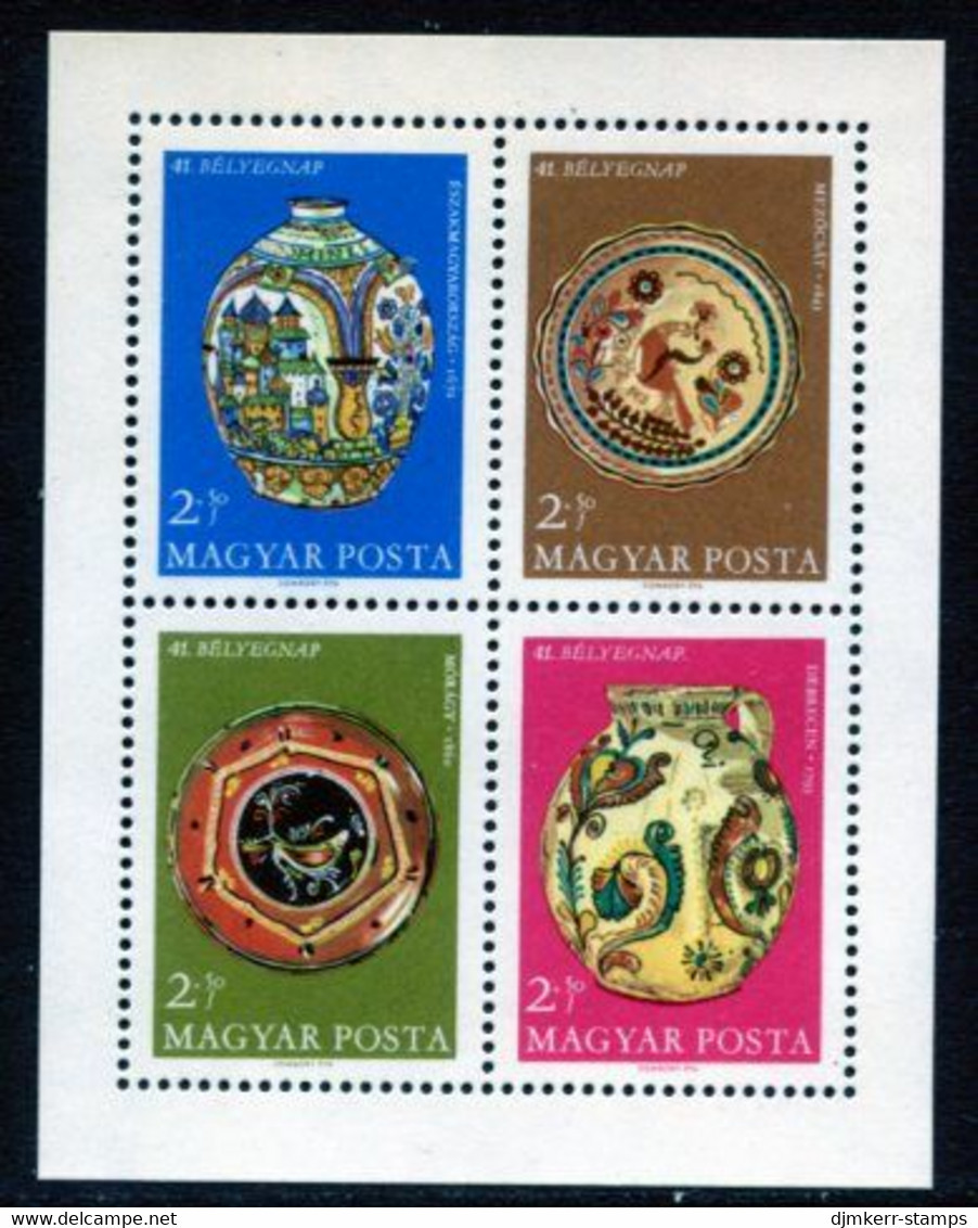 HUNGARY 1968 Stamp Day Block MNH / **.  Michel Block 66 - Nuevos