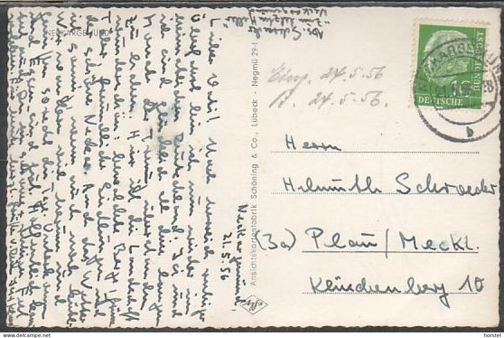 D-69151 Neckargemünd - Alte Ortsansicht Mit Bahntrasse - Stamp 1956 - Neckargemuend
