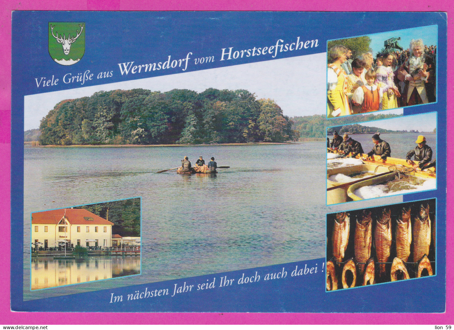 291927 / Germany - Viele Grüße Aus Wermsdorf Vom Horstseefischen  Horstsee - Hotel Seegasthot , Fish Fishing PC - Wermsdorf