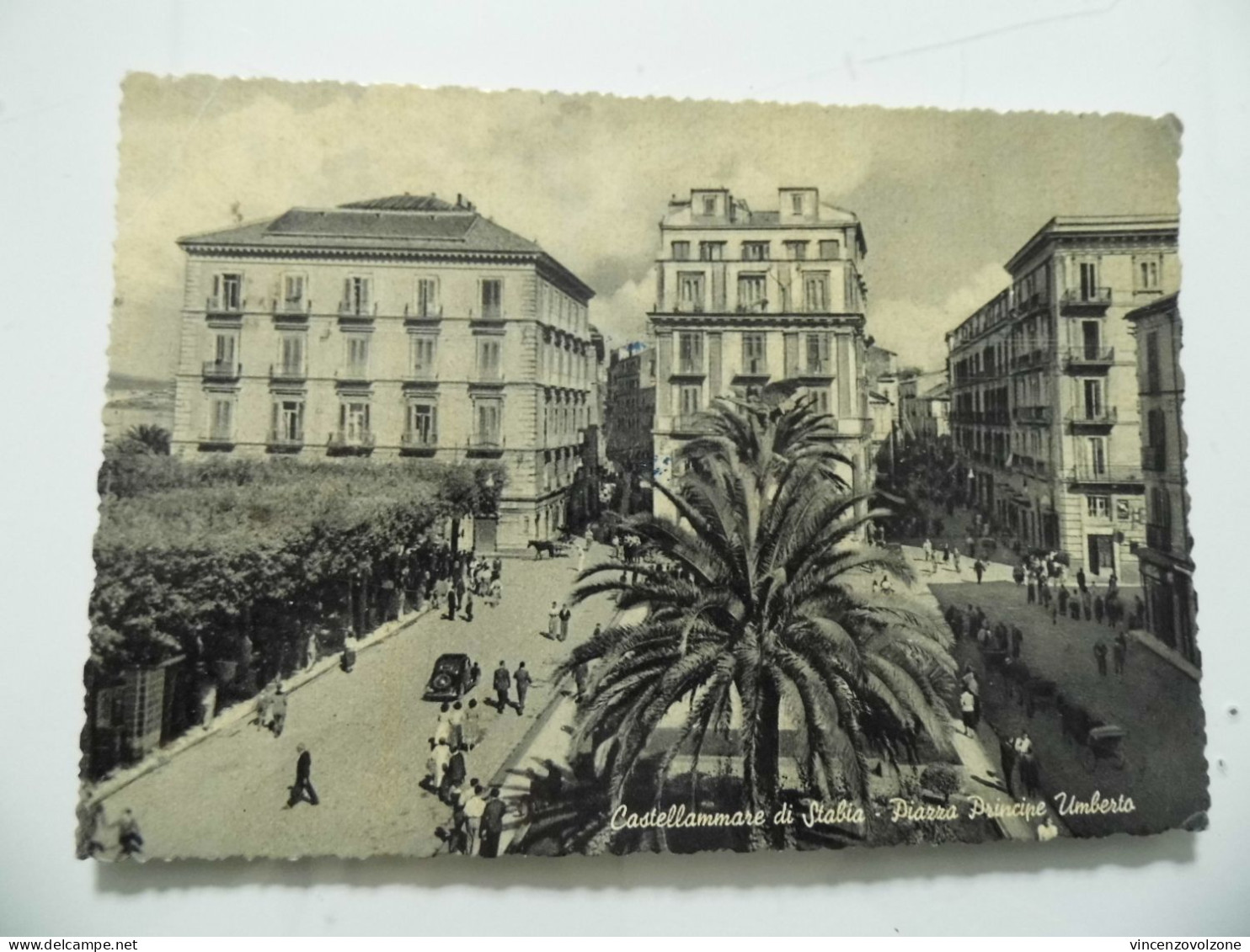 Cartolina Viaggiata "CASTELLAMMARE DI STABIA Piazza Principe Umberto" 1957 - Castellammare Di Stabia
