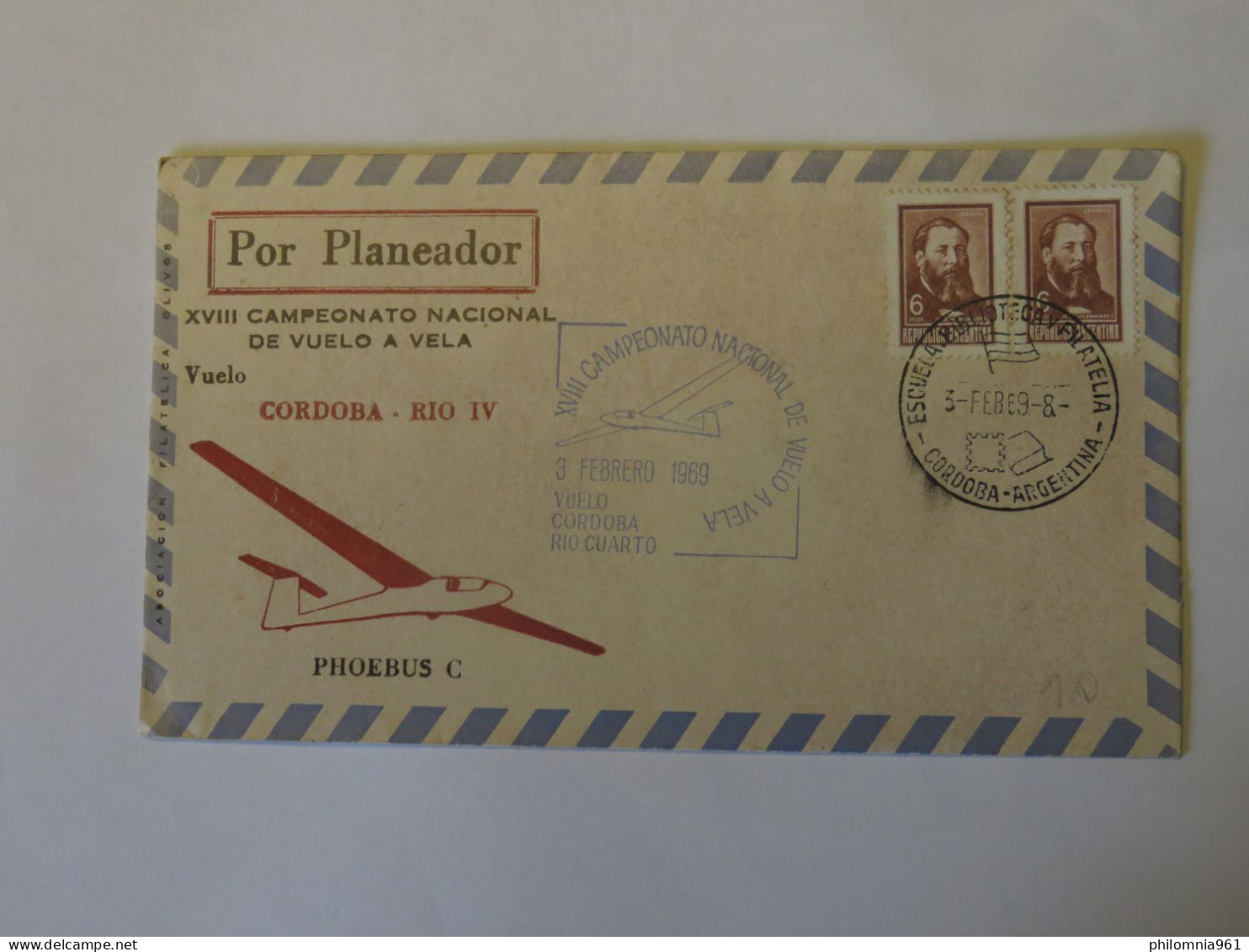 ARGENTINA NATIONAL SAILING CHAMPIONSHIP FIRST FLIGHT COVER 1969 - Gebruikt