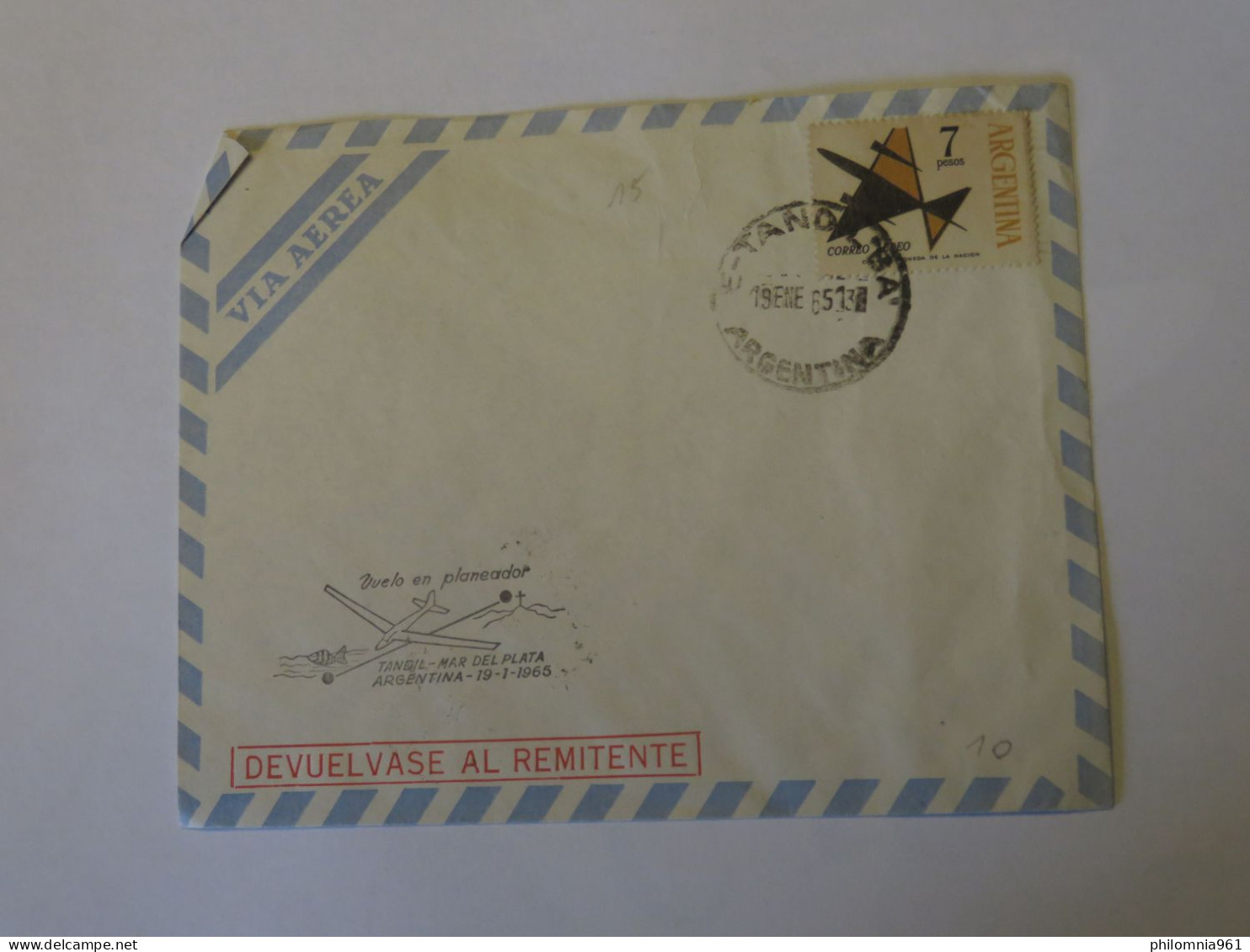 ARGENTINA FIRST FLIGHT COVER 1965 - Gebraucht