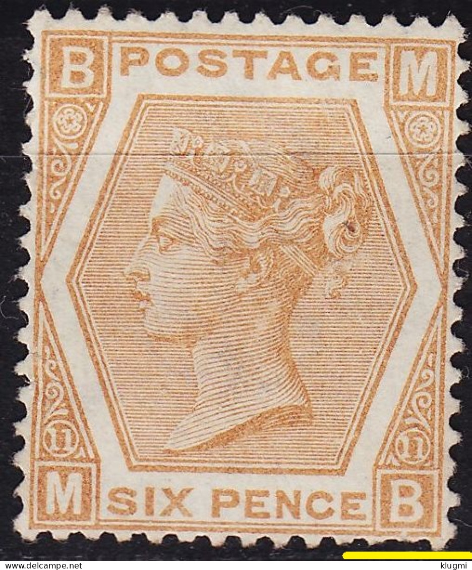 ENGLAND GREAT BRITAIN [1872] MiNr 0038 B Platte 11 ( OG/no Gum ) [01] - Ungebraucht