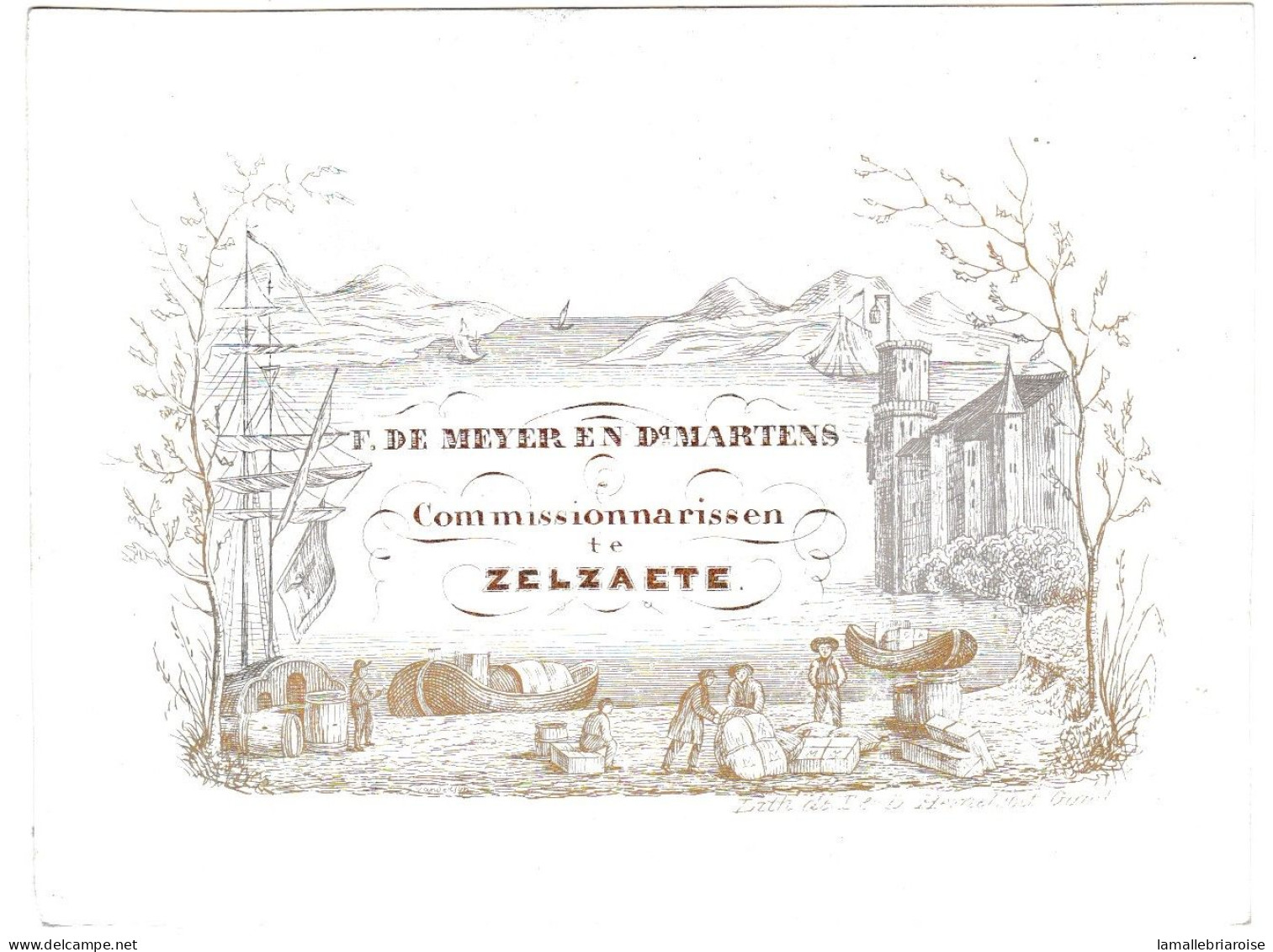 Belgique "Carte Porcelaine" Porseleinkaart, F. De Meyer En Dq Matens, Commissionnarissen, Zelzaete , Dim:109x82mm, - Porzellan