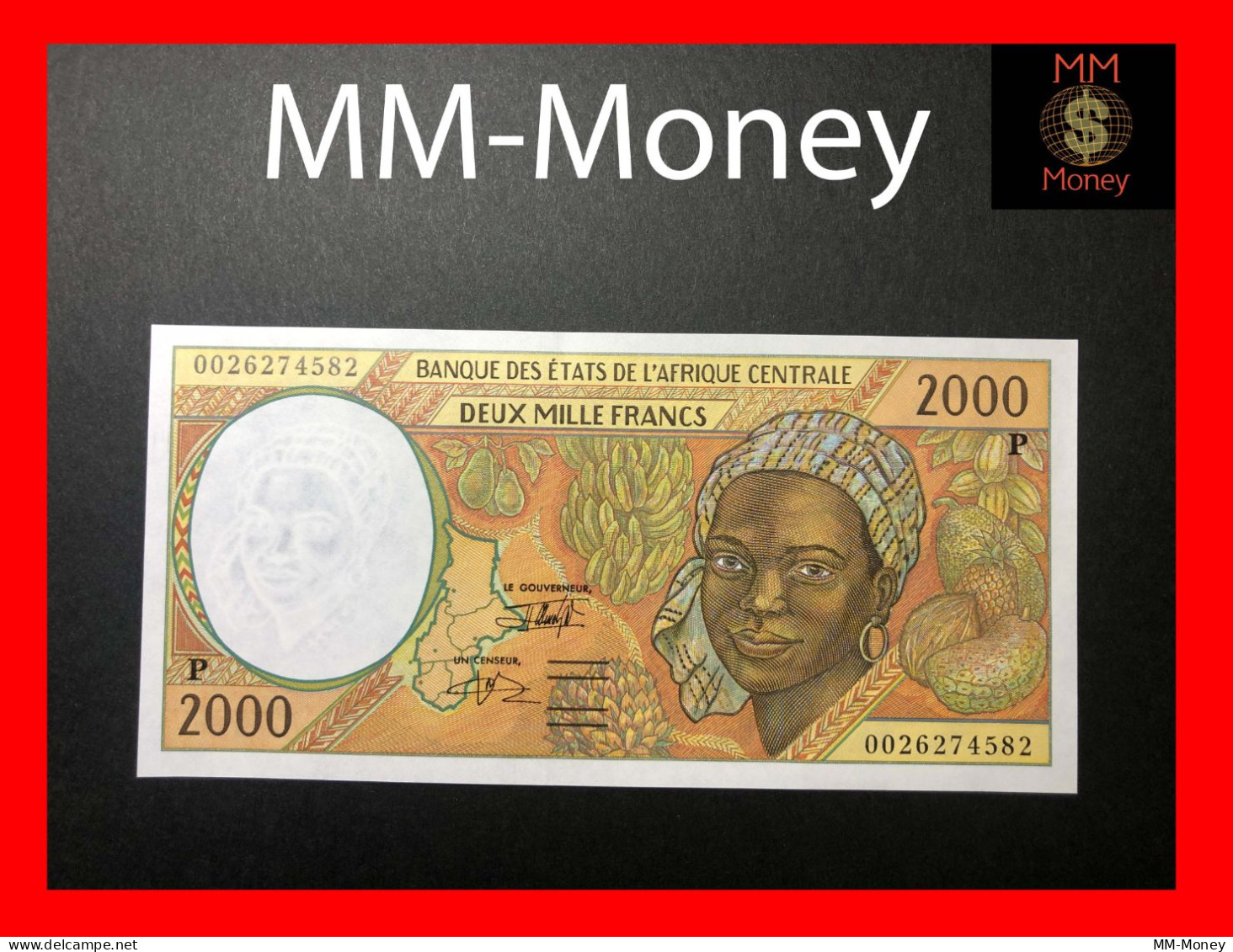 CENTRAL AFRICAN STATES "P"  Chad  2.000 2000 Francs 2000  P. 603 P  UNC - Central African States