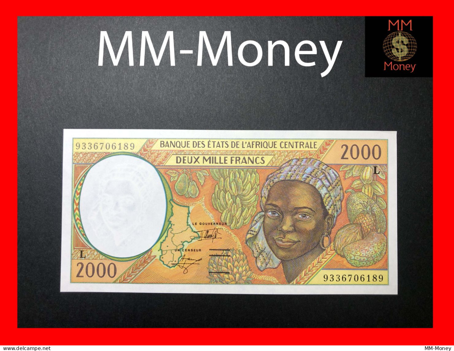 CENTRAL AFRICAN STATES "L"  Gabon 2.000 2000 Francs 1993 "first Date"   P. 403 L  AUNC - Stati Centrafricani