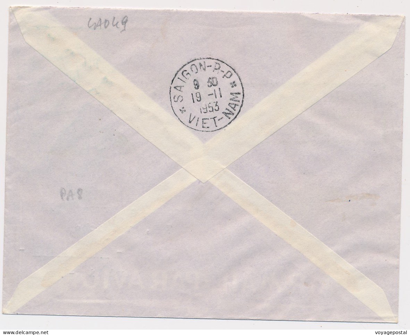 LETTRE RECOMMANDÉE FDC VIENTIANE LAOS SERMENT 1953 FIRST DAY COVER CAMBODIA - Laos