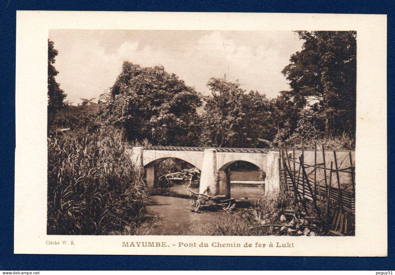 Congo Belge. Mayumbé. Pont Du Chemin De Fer Sur La Rivière Luki. Ligne  Boma-Tshela -KM 32- 1899) - Belgisch-Kongo