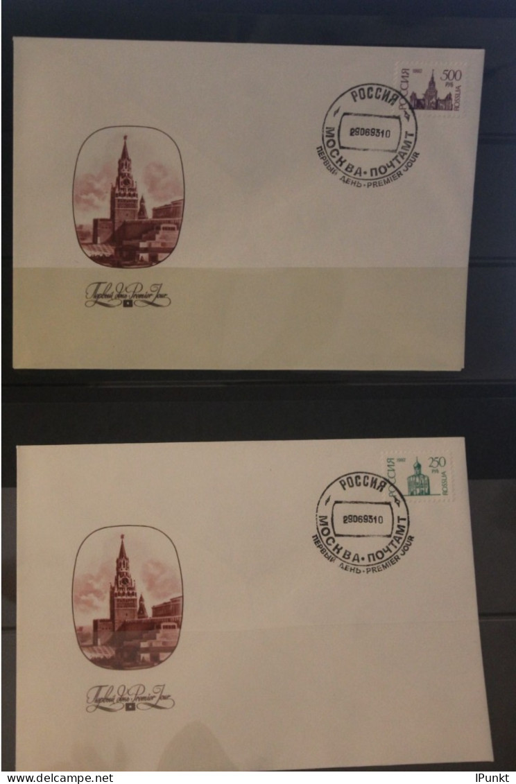 Russland, Freimarken Bauwerke Und Denkmäler 1993: 15; 250 Und 500 Rb., FDC - FDC