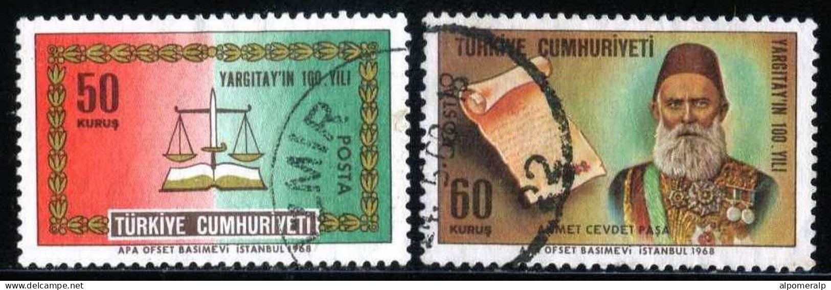 Türkiye 1968 Mi 2092-2093 Supreme Court - Usati