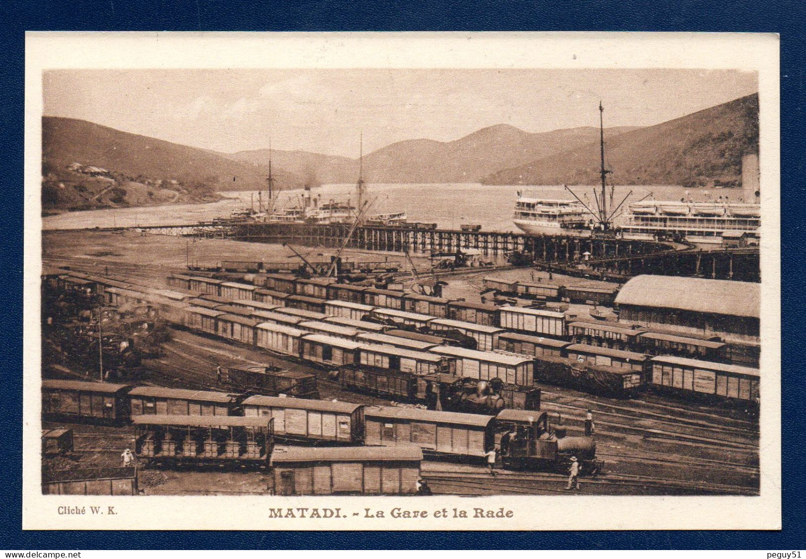 Congo Belge. Matadi. La Gare Et La Rade.( Ligne Matadi- Kinshasa - 1898) - Belgisch-Kongo