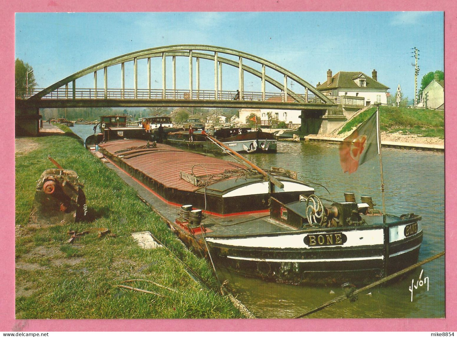 EP248  CP  THOUROTTE    (Oise) Le Pont - Canal Latéral à L'Oise  -  Péniches  ++++++ - Thourotte