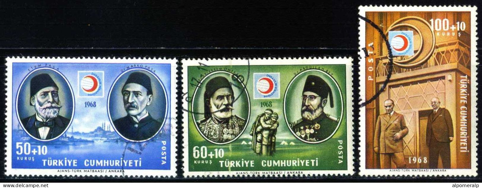 Türkiye 1968 Mi 2097-2099 Centenary Of The Turkish Red Crescent - Used Stamps