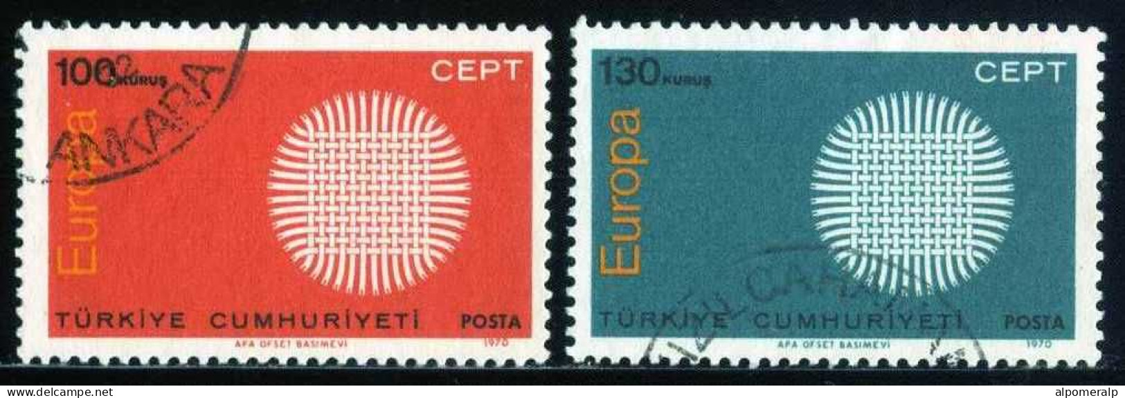 Türkiye 1970 Mi 2179-2180 Europa CEPT - Oblitérés