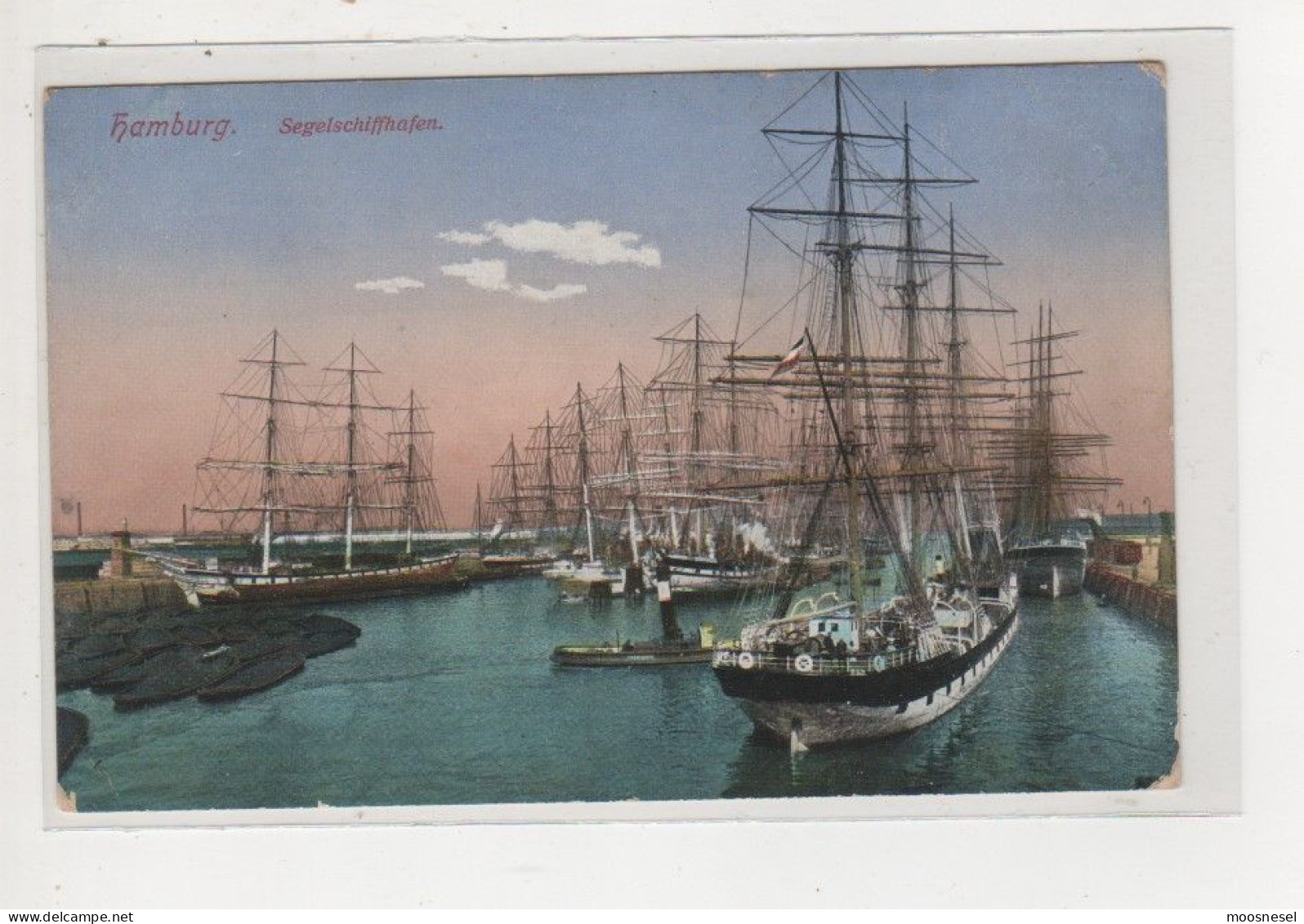 Antike Postkarte  HAMBURG , SEGELSCHIFFHAFEN - Voiliers