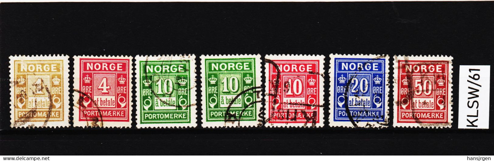 KLSW/61 N O R W E G E N 1889 Michl 1/6 PORTO  Gestempelt SIEHE ABBILDUNG - Used Stamps