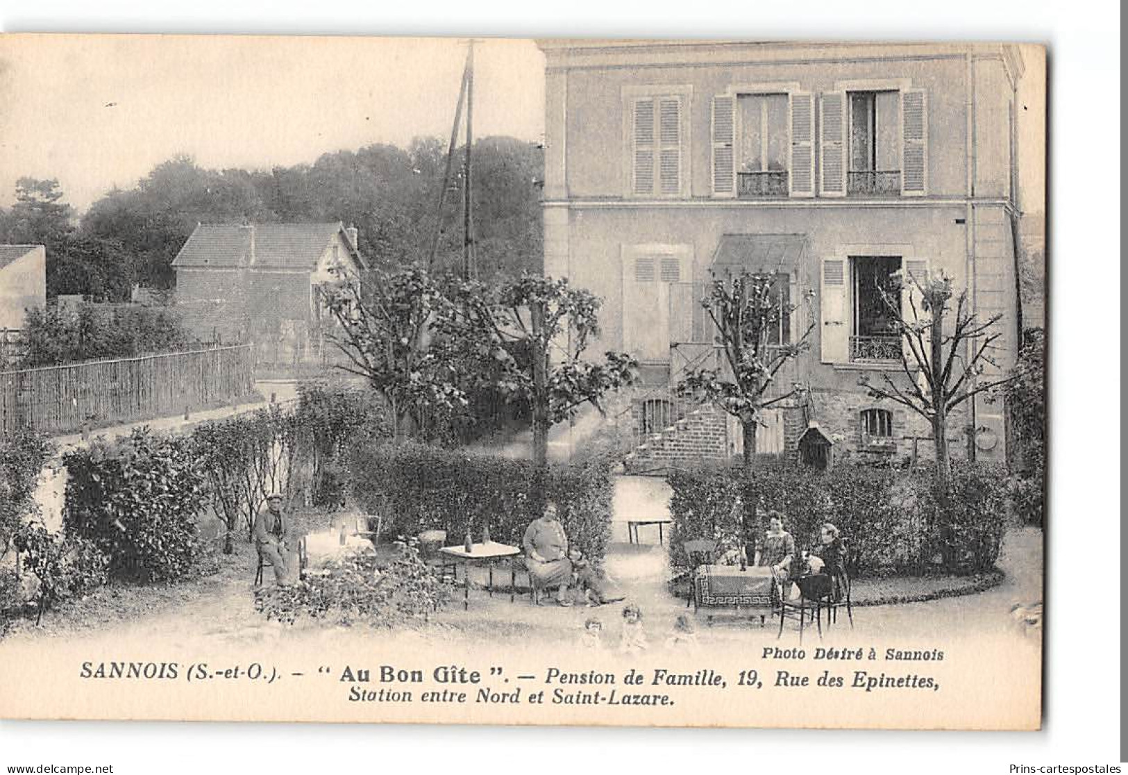 CPA 95 Sannois Au Bon Gite Pension De Famille 19 Rue Des Epinettes - Sannois