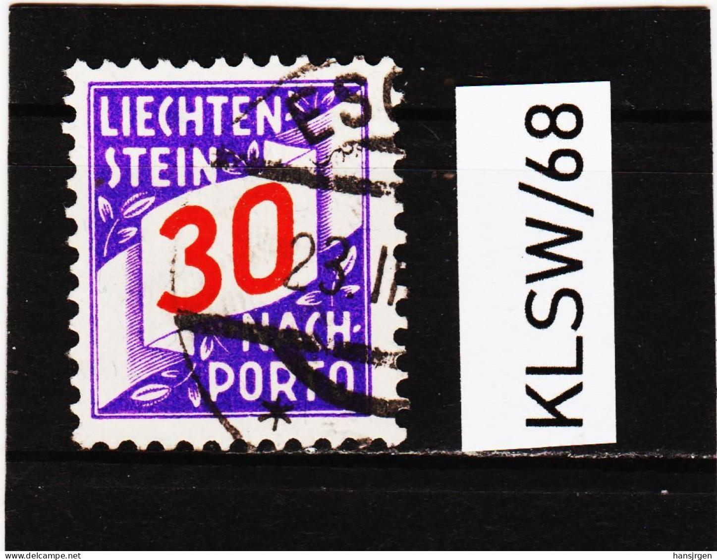 KLSW/68 LIECHTENSTEIN 1928 Michl  18 PORTO Gestempelt / Entwertet ZÄHNUNG SIEHE ABBILDUNG - Taxe