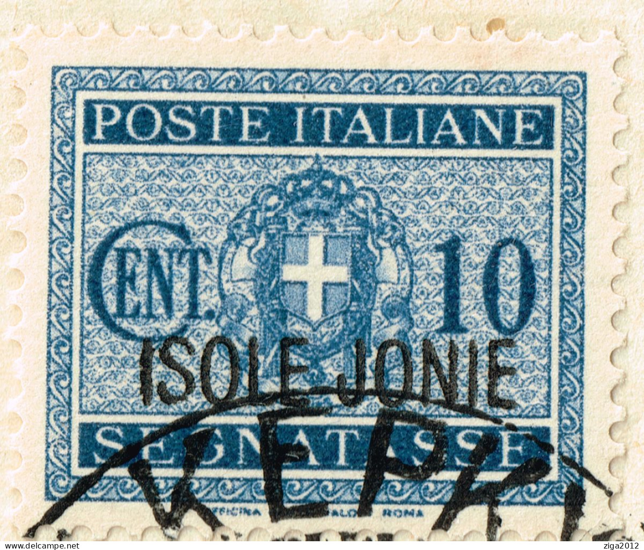 1942 SERIE ISOLE JONIE COMPLETA ANNULLATA SU FOGLIETTO - Egeo