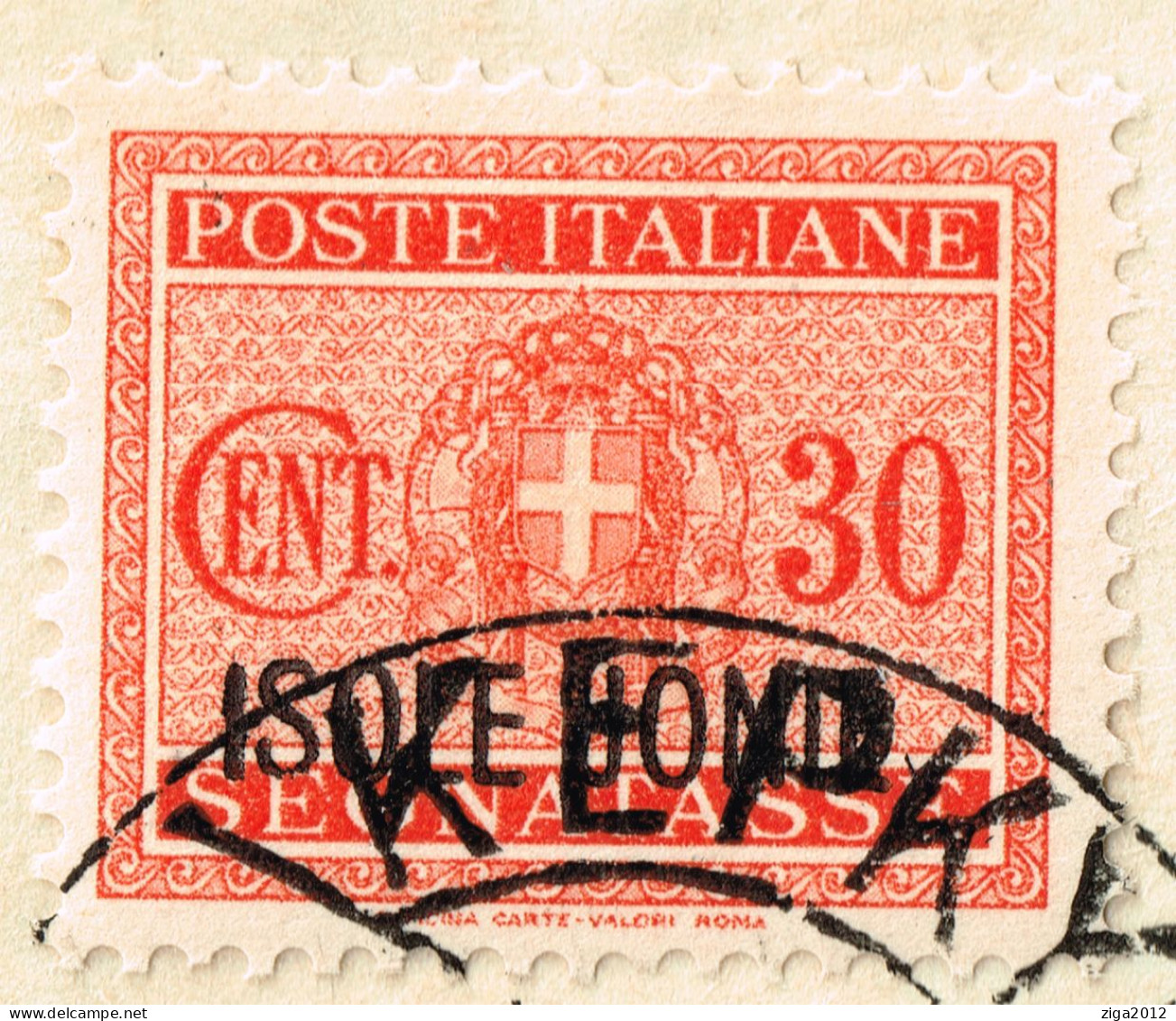 1942 SERIE ISOLE JONIE COMPLETA ANNULLATA SU FOGLIETTO - Egeo