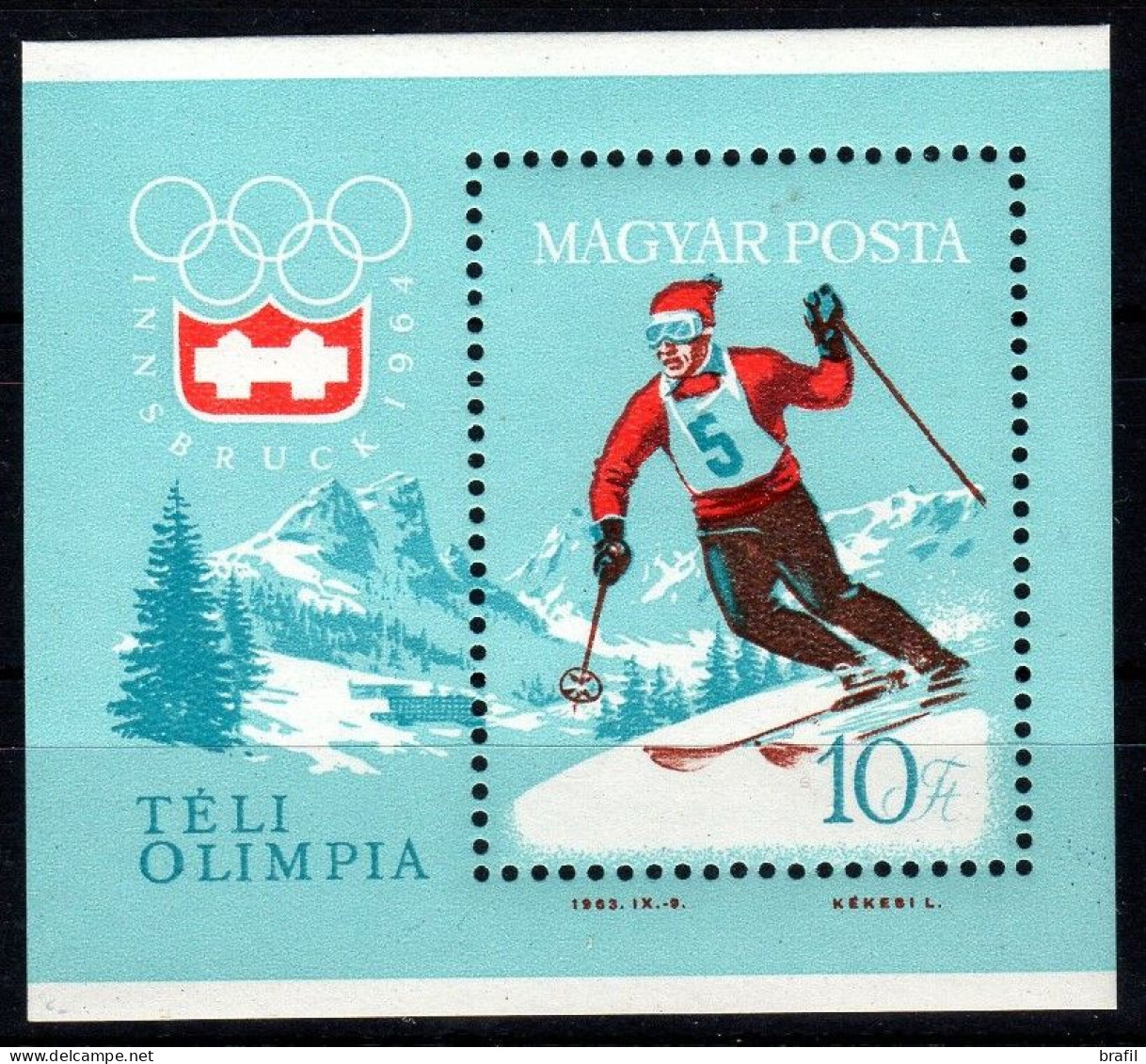 1964 Giochi Olimpici Innsbruck, Serie Ungheria , Serie Completa Nuova (**) - Winter 1964: Innsbruck