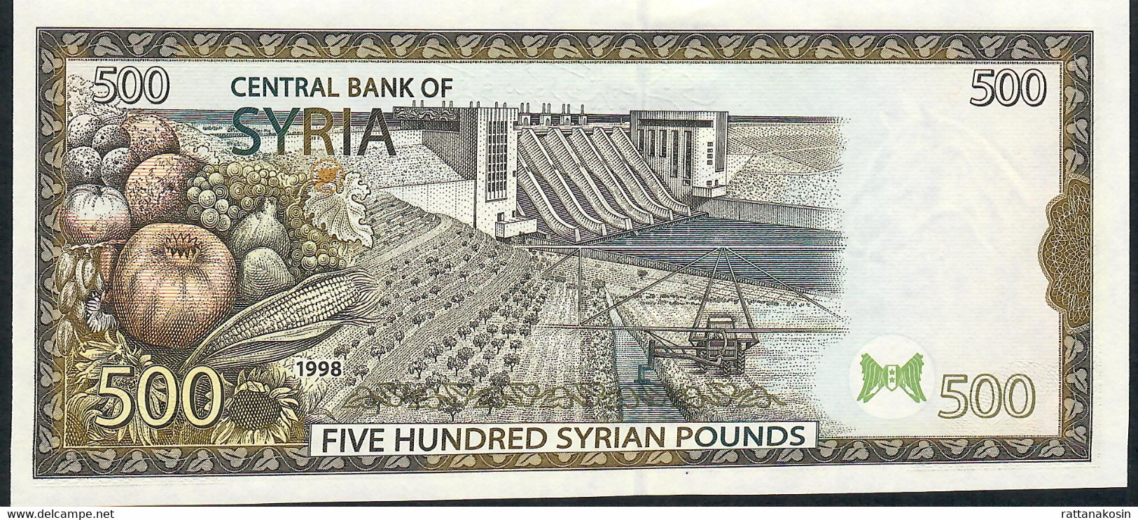 SYRIA P110c 500 POUNDS 1998 UNC. - Syrie